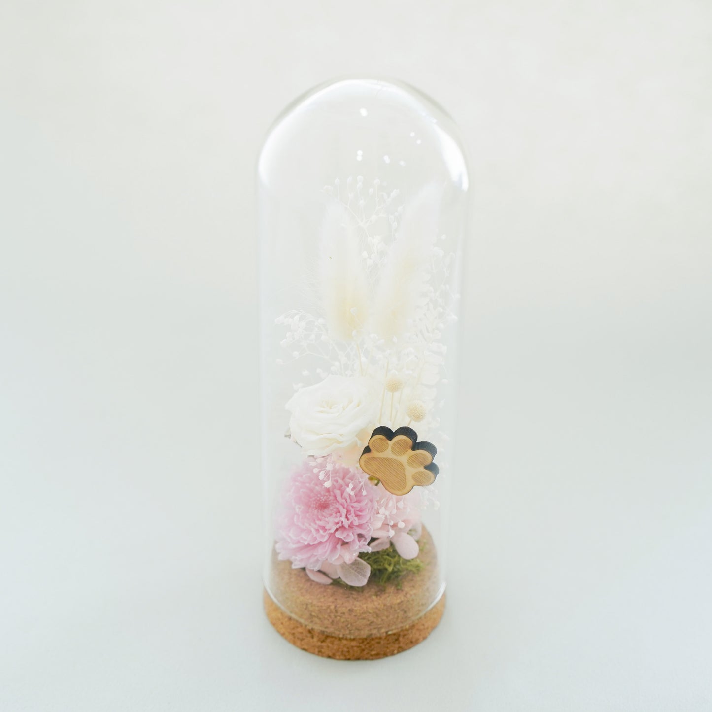ホコリが被らないガラスドーム供花L